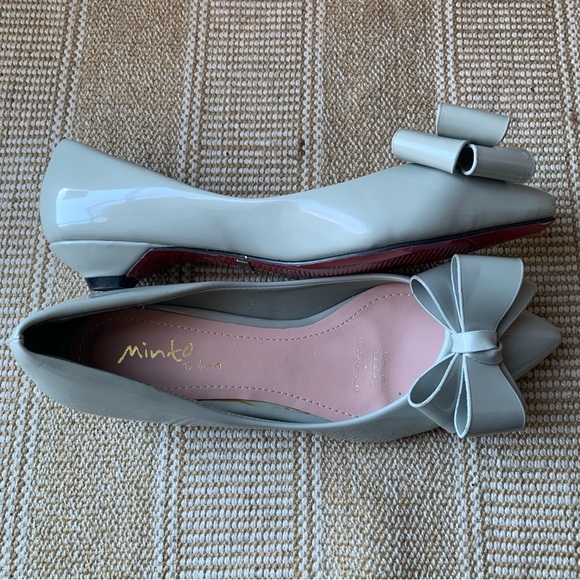 Bow Knot Pointed Toe Low Heel Pumps - Picture 3 of 4
